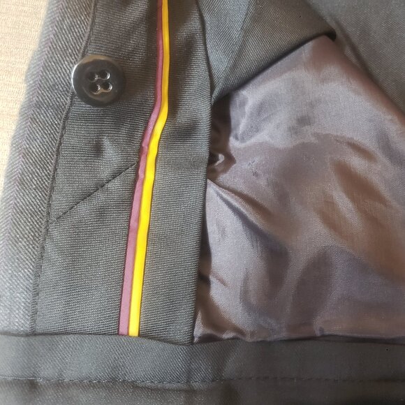 Kuppenheimer Suit 42 33x30 Mens Gray Herringbone & Stripe Vintage - Picture 14 of 16